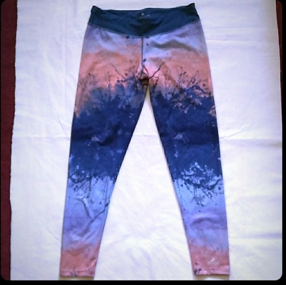 adidas Pants - Adidas Climalite Blue Peach Purple Ombre Leggings